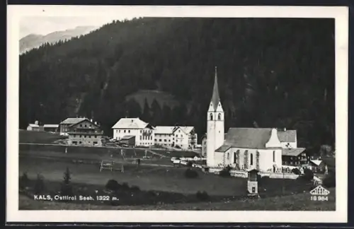 AK Kals /Osttirol, Ortspartie mit Kirche