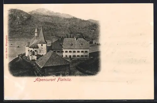 AK Glödnitz, Flattnitz, Blick auf Kirche