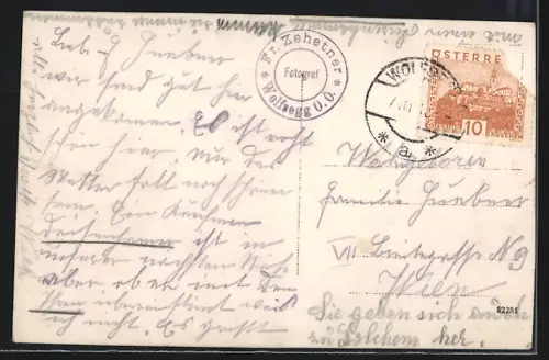 AK Wolfsegg /O.-Öst., Ortspartie mit Kirche