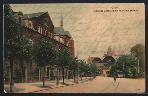 AK Essen, Kettwiger Chaussee mit Huyssens Stiftung