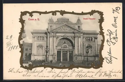 AK Essen / Ruhra. R., Stadt-Theater