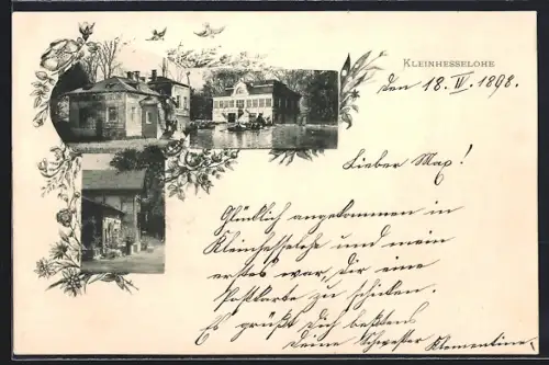 AK München-Schwabing, Restaurant Kleinhesselohe, Private Stadtpost