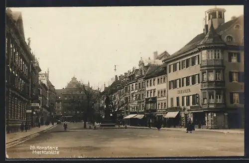 AK Konstanz, Markstätte mit Restaurant zum Adler