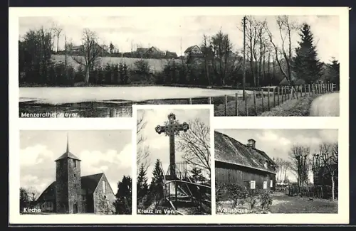AK Menzerath, Kirche, Kreuz im Venn, Völlshaus