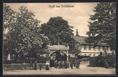 AK Berlin-Grunewald, Schildhorn, Wirtshaus Schildhorn