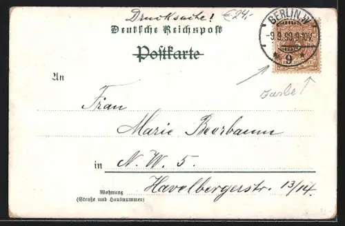 Lithographie Berlin, Am Mühlendamm, Sparkasse