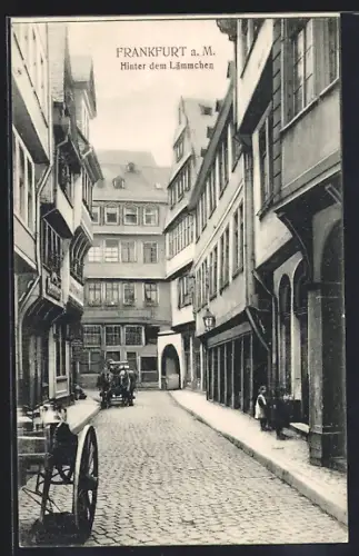 AK Alt-Frankfurt, Hinter dem Lämmchen, Altstadtgasse