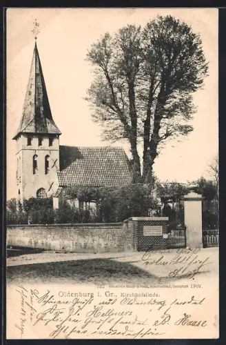 AK Oldenburg i. Gr., Kirchhofslinde, Kirche