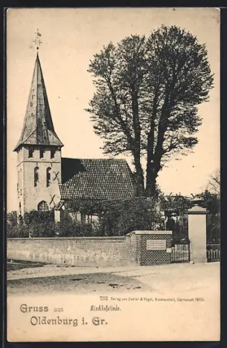 AK Oldenburg i. Gr., Kirche, Kirchhofslinde