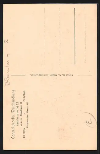 AK Hamburg-Neustadt, Gasthaus Conrad Jacob, Zeughausmarkt 22