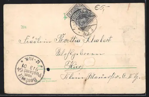 Lithographie Berlin, Dom, Brücke, Spree