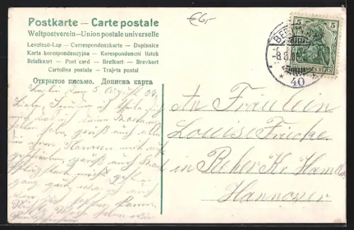 Lithographie Berlin, Alexanderplatz, Strassenbahn und Café