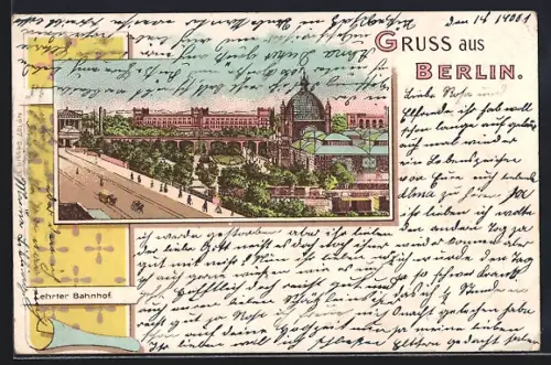 Lithographie Berlin-Tiergarten, Lehrter Bahnhof