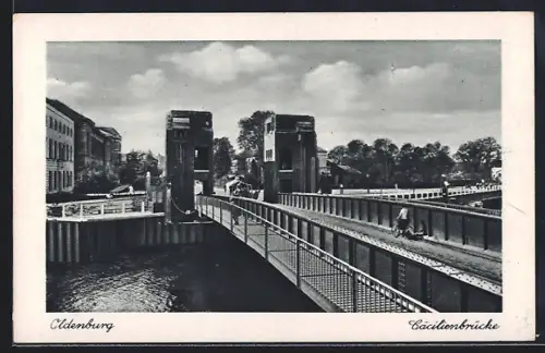 AK Oldenburg / O., Cäcilienbrücke