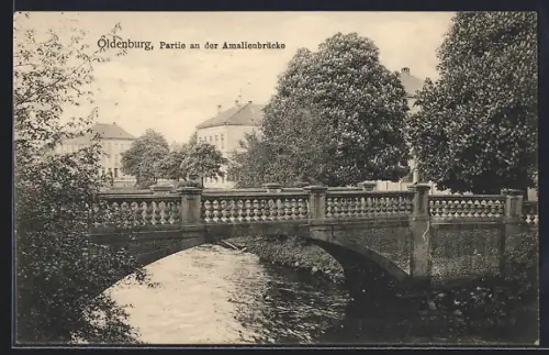 AK Oldenburg / O., Partie an der Amalienbrücke