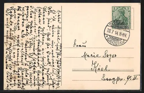 AK Oldenburg / O., Partie an der Amalienbrücke