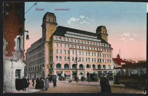 AK Essen, Handelshof mit Strassenpartie