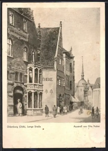 AK Oldenburg /Oldb., Lange Strasse mit Passanten