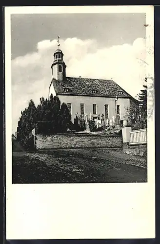 AK Frankfurt-Bergen-Enkheim, Partie an der evangelischen Kirche