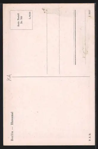 AK Berlin, Ehrenmal Unter den Linden, Innenraum mit Kreuz