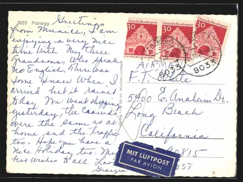 AK Planegg, Maria Eich, Wohnsiedlungen, Strassenansicht