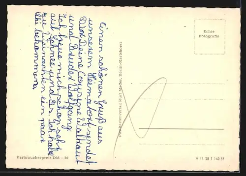 AK Wernsdorf / Königs Wusterhausen, Gasthof zur Linde, Kirche, Wernsdorfer See