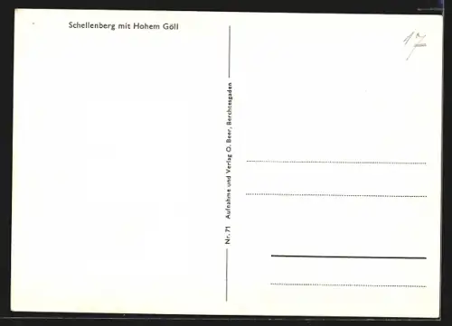 AK Schellenberg / Ramsau, Ortsansicht mit Hohem Göll