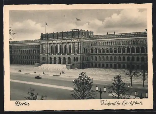 AK Berlin-Charlottenburg, Technische Hochschule von der Strasse aus