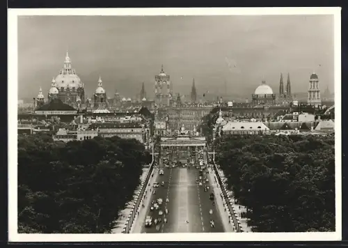 AK Berlin-Tiergarten, Blick von der Siegessäule