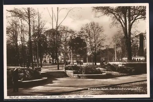 AK Essen, Südlicher Bahnhofsvorplatz