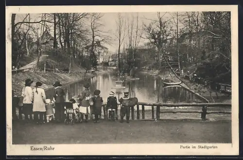 AK Essen /Ruhr, Partie im Stadtgarten