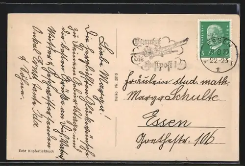 AK Essen, Grosser Teich im Stadtgarten