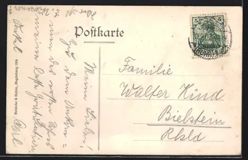 AK Essen, Partie am Stadtgarten, Blick von der Terrasse