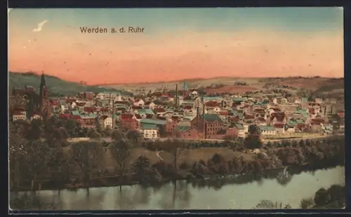 AK Werden a. d. Ruhr, Gesamtansicht der Stadt