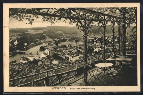 AK Werden a. d. R., Blick vom Gasthaus Pastoratsberg, Inh. Ludger Scheidtmann
