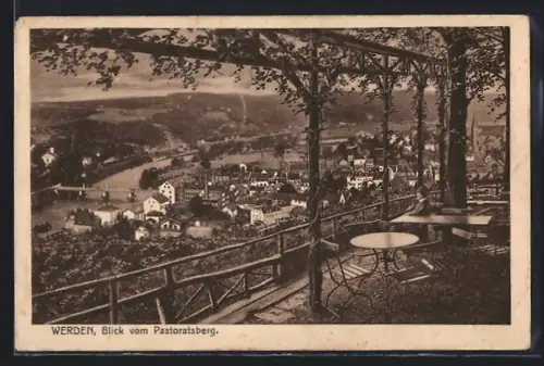 AK Werden a. d. R., Blick vom Gasthaus Pastoratsberg, Inh. Ludger Scheidtmann