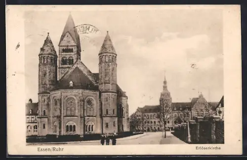 AK Essen /Ruhr, Blick auf die Erlöserkirche