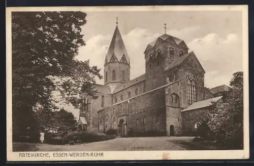 AK Essen-Werden /Ruhr, Blick auf die Abteikirche