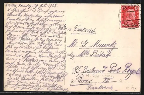 AK Werden /Ruhr, Flusspartie im Ort