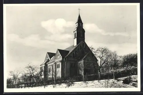 AK Frankfurt-Bergen-Enkheim, Kath. Pfarrkirche Heilig Kreuz