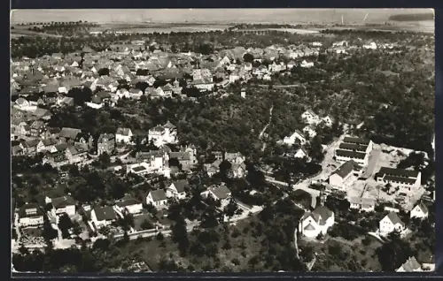 AK Frankfurt-Bergen-Enkheim, Luftaufnahme des Ortes