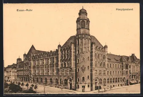 AK Essen-Ruhr, Blick auf das Hauptpostamt