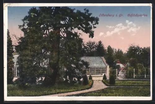 AK Oldenburg i. Gr., Partie im Schlossgarten