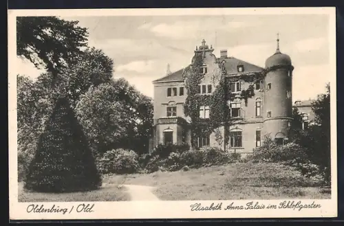 AK Oldenburg /Old., Elisabeth Anna Palais im Schlossgarten