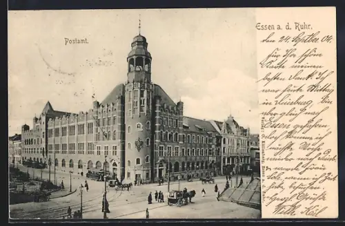 AK Essen a. d. Ruhr, Partie am Postamt