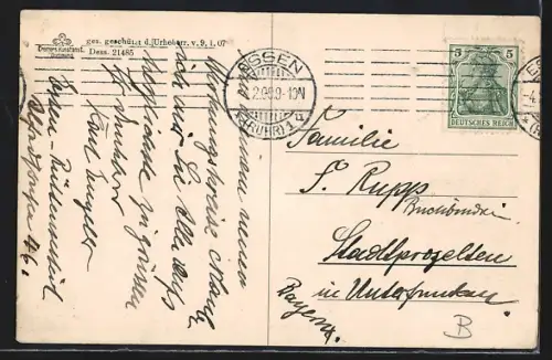 AK Essen, Partie im Stadtgarten