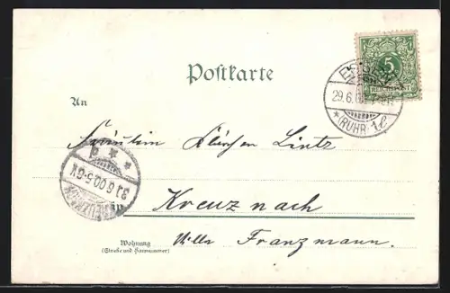 AK Essen, Stadtgarten mit Springbrunnen