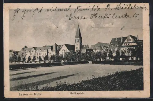 AK Essen /Ruhr, Blick auf den Moltkeplatz