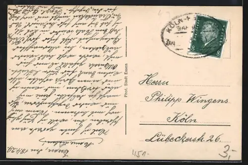 AK Essen, Bäume auf dem Moltkeplatz