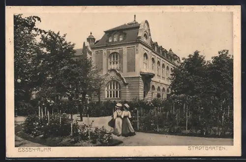 AK Essen-Ruhr, Partie im Stadtgarten